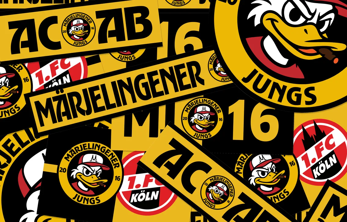 Sticker Design Ultra-Kultur für Karnevalsverein Märjelingener Jungs