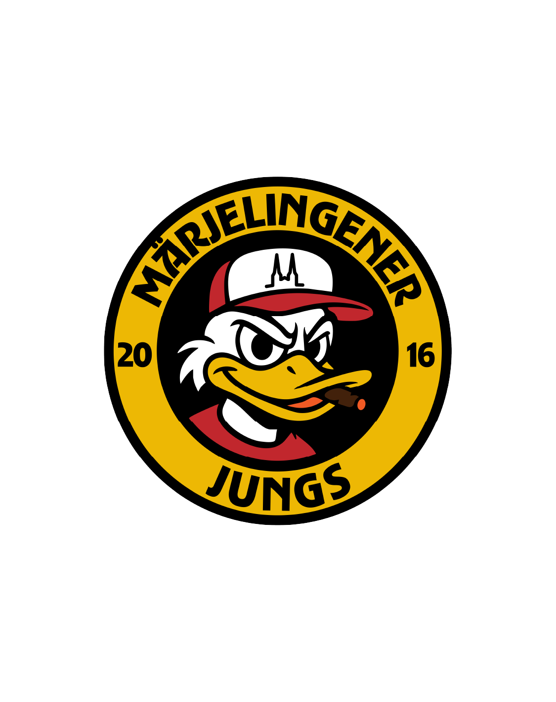 Vereins-Logo im Ultra-Stil für Karnevalsverein Märjelingener Jungs